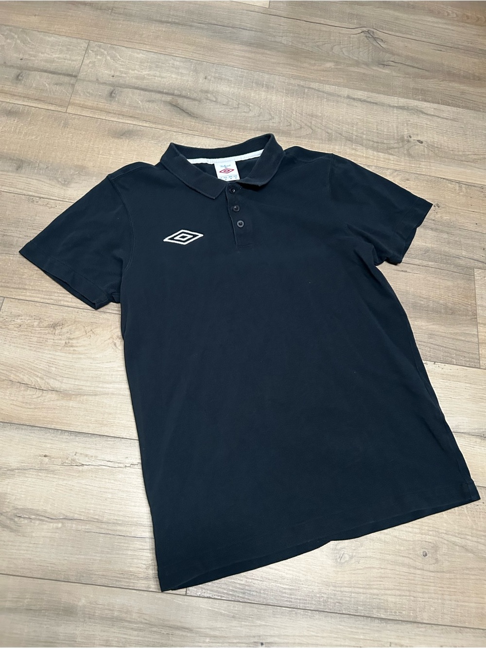 Umbro Men’s Black Polo with White Logo